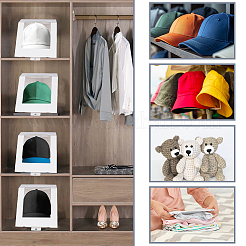 Складные картонные подарочные коробки для хранения крышек с прозрачным ПВХ-окном&nbsp;LS-CON-WH0099-67A