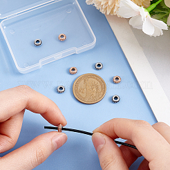 8 шт. 2-х цветные разделительные бусины из нержавеющей стали 304&nbsp;STAS-UN0059-54