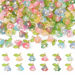 10 шт. подвески-цветы из акрила и стекла&nbsp;PALLOY-YW00116-01