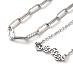 Ensembles de bracelets à chaînes et à câbles en acier inoxydable 304 résistant au ternissement&nbsp;AJEW-U005-05C-P