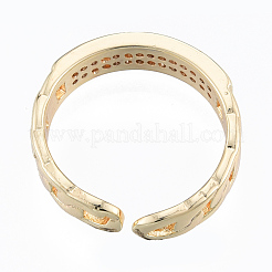 Кольца-манжеты из прозрачного кубического циркония с микропаве&nbsp;RJEW-N039-14