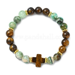 Stretch-Armbänder aus natürlichem Tigerauge&nbsp;BJEW-JB14037
