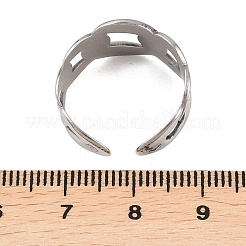 Кольцо-манжета в форме цепочки из нержавеющей стали 304&nbsp;RJEW-C025-31P