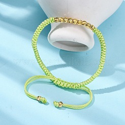 Bracelets en perles tressées en cordon polyester pour femmes&nbsp;BJEW-L698-01G-02