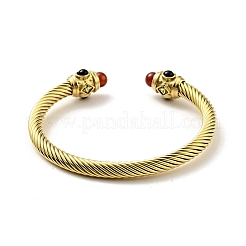 Bracelet manchette ouvert en acier inoxydable 304 en forme de corde torsadée&nbsp;BJEW-D449-02G-02