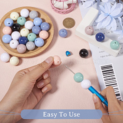 100шт 10 цвета непрозрачные акриловые бусины&nbsp;MACR-BT0001-06