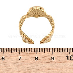Componenti dell'anello del bracciale in acciaio inossidabile 304 a forma di conchiglia&nbsp;SA-CBA098D-03G-A