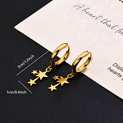 Серьги-кольца из нержавеющей стали в форме звезды&nbsp;RH0500