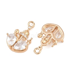 Pendentifs en laiton zircon cubique pavé&nbsp;CU-CBA8183-05G-A