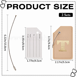 Багажная бирка из искусственной кожи&nbsp;AJEW-WH20010-81D