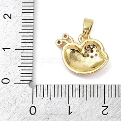 Латунные микропроволочные кубические циркониевые подвески из эмали KK-L231-05G