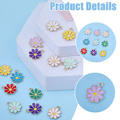 54шт 9 цвета сплава эмалевые подвески&nbsp;ENAM-CA0001-86