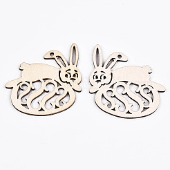 Grands pendentifs en bois naturel non teint&nbsp;WOOD-S058-014