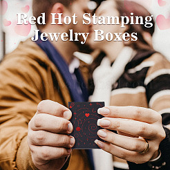 5 boîte d'emballage à bijoux en carton avec marquage à chaud (motif planète)&nbsp;CON-TA0001-44A