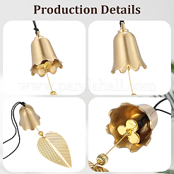 Латунные подвески-колокольчики&nbsp;HJEW-WH20816-010G-C