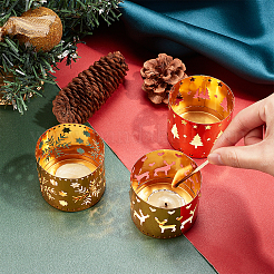 3шт 3-х стилистический железный подсвечник&nbsp;DIY-PH0003-34