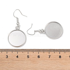Ganci per orecchini in ferro per placcatura a cremagliera&nbsp;EJEW-D091-01D-P