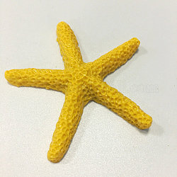Resin Cabochons, Starfish, Orange, 57x9.5mm