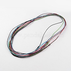 Corea encerada collar de cordón de algodón haciendo, ajustable, color mezclado, 14.5 pulgada ~ 29 pulgadas (37~74 cm)