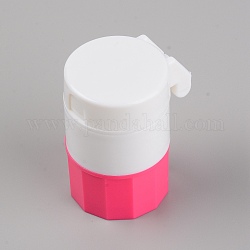 Cortador de medicina abs, con caja de almacenamiento, de color rosa oscuro, 43x51x63.5mm