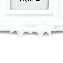 Kunstleder böse Flügel Ornament Zubehör, für DIY Haarschmuck, Kleidung zum Thema Halloween, weiß, 38x125 mm