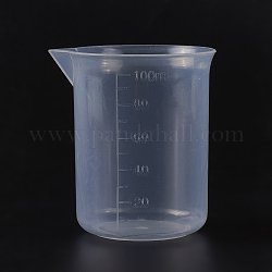 Messbecher aus Kunststoffwerkzeugen, Transparent, 5.9~6.1x6.7 cm, Kapazität: 100 ml (3.38 fl. oz)