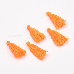 Decoraciones de borla de algodón hechas a mano, decoraciones colgantes, naranja oscuro, 29~35mm
