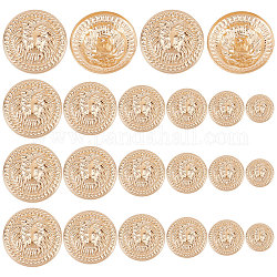 GORGECRAFT 1 Box 60Pcs Metal Blazer Button 6 Sizes Round Clothes Buckles Gold Lion Head Pattern Vintage Shank Suit Button for Blazer Suits Coat Uniform Jacket Home DIY Sewing Crafts Accessories