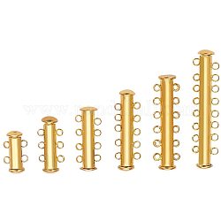 Rohr Messing Magnetverschluss, golden, 16x10x7 mm, Bohrung: 2 mm, 12 Stück / Karton