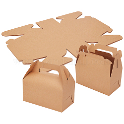 Scatola di carta, scatola di imballaggio alimentare, rettangolo, cammello, 3-1/2x6-1/2x5-7/8 pollice (9x16.5x15 cm)