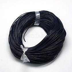 Spray Painted Cowhide Leather Cords, Prussian Blue, 2.0mm, about 100yards/bundle(300 feet/bundle)