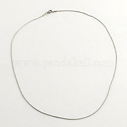 304 Stainless Steel Chain Necklaces, Stainless Steel Color, 20 inch(51cm)x0.9mm