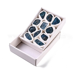 Rough Raw Natural Apatite Beads, for Tumbling, Decoration, Polishing, Wire Wrapping, Wicca & Reiki Crystal Healing, Nuggets, 18~33x30~45x13~30mm, 6~13Pcs/box