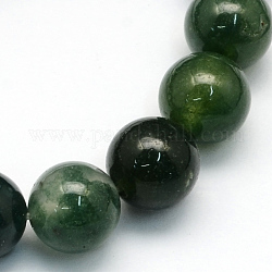 Natural Moss Agate Round Beads Strands, 4.5mm, Hole: 1mm, about 96pcs/strand, 15.5 inch