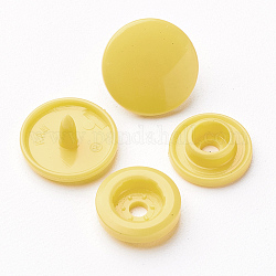 Fermetures à pression en résine, boutons imperméables, plat rond, or, bouchon: 12x6.5mm, pin: 2 mm, stud: 10.5x3.5mm, Trou: 2mm, prise: 10.5x3 mm, Trou: 2mm