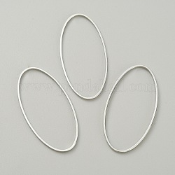 Alloy Linking Rings, Platinum, Oval, 40x20x1mm, Inner Diameter: 38.5x18.5mm