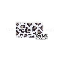 Einseitiges Polyester-Ripsband, Leopardenmuster, weiß, 1-1/2 Zoll (38 mm)