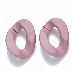 Непрозрачные акриловые кольца, разъемы для быстрой связи, для изготовления бордюрных цепей, твист, розово-коричневый, 30x21x6 мм, внутренний диаметр: 16x8 мм