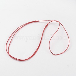 Creazione di collana in cordoncino di cotone cerato in corea, regolabile, rosso, 14.5 pollice ~ 29 pollici (37~74 cm)