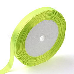 Einseitiges Satinband, Polyesterband, grün gelb, etwa 1/2 Zoll (12 mm) breit, 25yards / Rolle (22.86 m / Rolle), 250yards / Gruppe (228.6m / Gruppe), 10 Rollen / Gruppe
