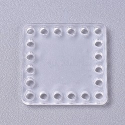 Transparent Acrylic Weaving Board, Weaving Material, for Knitting Bag, Women Bags Handmade DIY Accessories, Square, Clear, 25x25x2mm, Hole: 2mm, Diagonal Length: 33mm