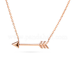 Ожерелья с подвесками в виде стрелок из стерлингового серебра Tinysand Chic 925, розовое золото , 17 дюйм