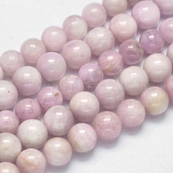 Runde natürliche kunzite Perlen Stränge, Spodumenperlen, Klasse ab +, 8 mm, Bohrung: 1 mm, ca. 49 Stk. / Strang, 15.5 Zoll