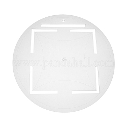 Transparente Acryl-Quiltvorlagen, Quiltlineale, Quiltrahmen, zum Anbringen von Vinyl- und Sublimationsdesigns auf Hemden, Flachrund, Transparent, 38.8x0.35 cm, Bohrung: 10 mm