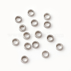 Anneaux de liaison en 201 acier inoxydable, anneau, couleur inoxydable, 2.5x1mm, diamètre intérieur: 1.6 mm