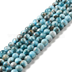 Chapelets de perles en apatite naturelle, ronde, 6.5mm, Trou: 0.7mm, Environ 61 pcs/chapelet, 14.96 pouce (38 cm)