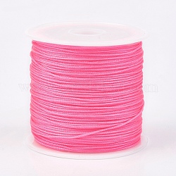 Filo nylon, cavo di gioielli in nylon per l'abitudine tessuto produzione di gioielli, rosa caldo, 0.8mm, circa 49.21 iarde (45 m)/rotolo
