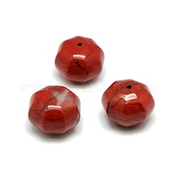 Natural Red Jasper Rondelle Beads, 17~18x14~15mm, Hole: 1mm