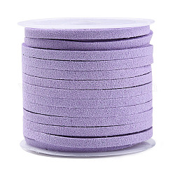 3x1.5mm Lilac Flat Faux Suede Cord, Faux Suede Lace, 3x1.5mm, about 5.46 yards(5m)/roll