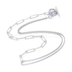 Collares de cadena de 304 acero inoxidable, con corchetes de la palanca, color acero inoxidable, 15.9 pulgada (40.5 cm)
